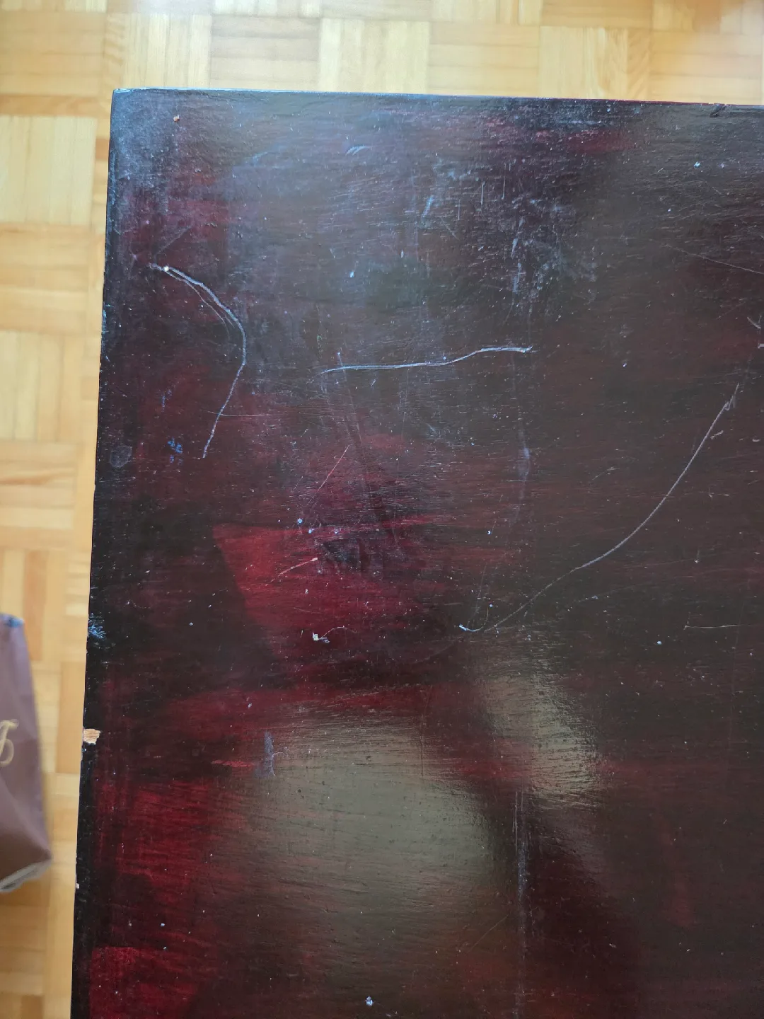 Reddish Dark Brown Wood Table 🥕 image indicator(4)