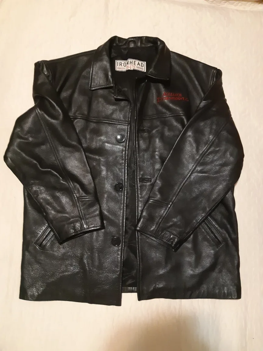 Iron Head Black Leather Jacket XL thumbnail