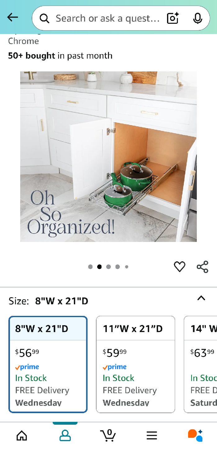 8"x21" Pull Out Cabinet Organizer - photo 3