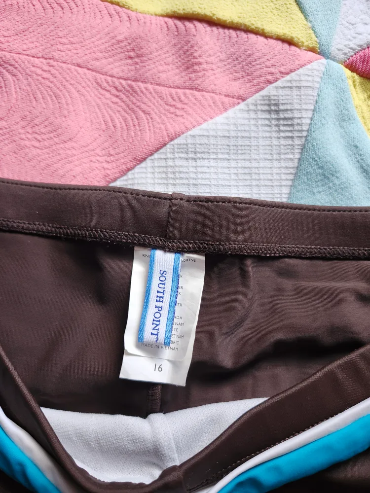 Brown and blue South Point swim shorts image indicator(4)