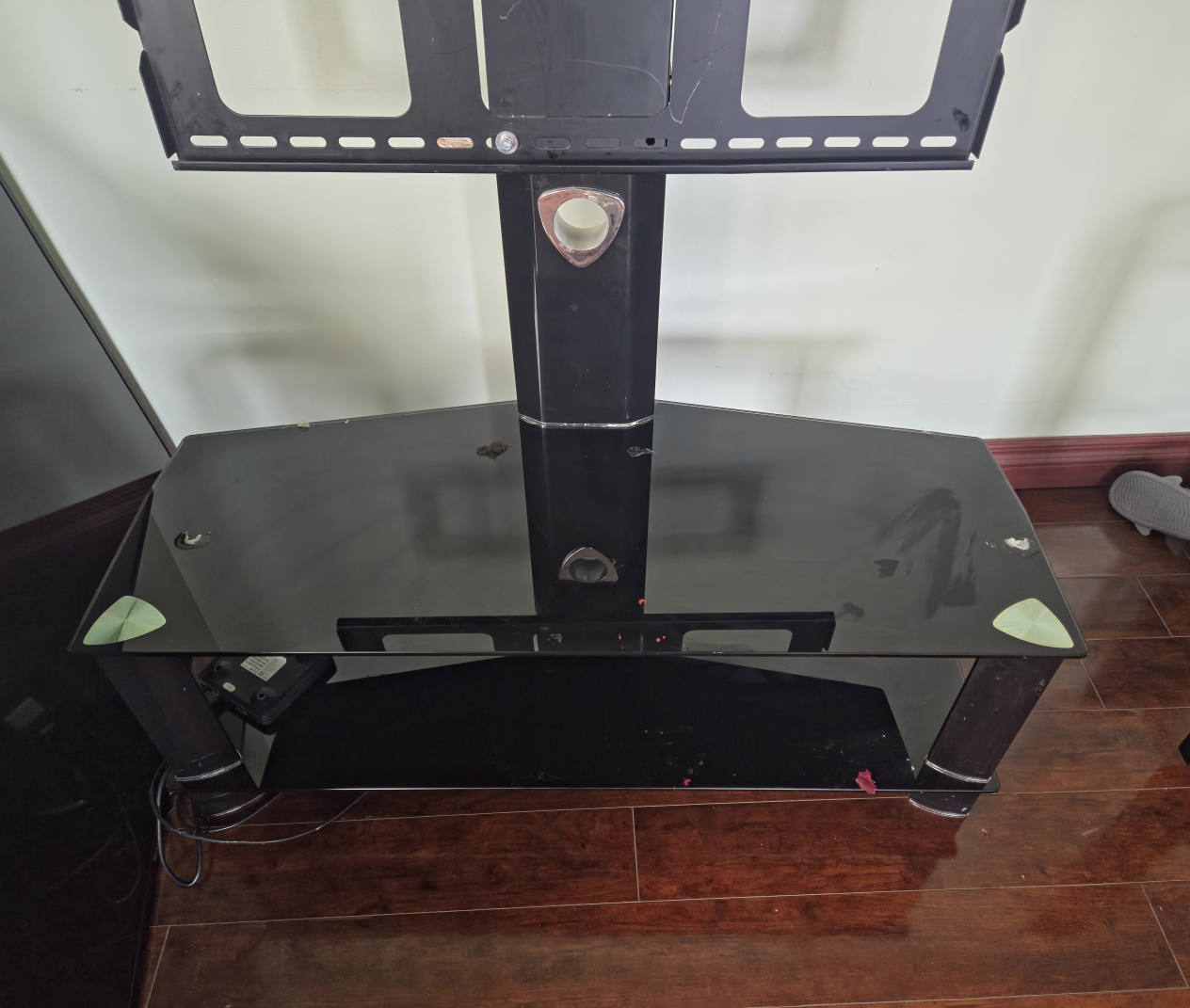 Black Glass TV Stand