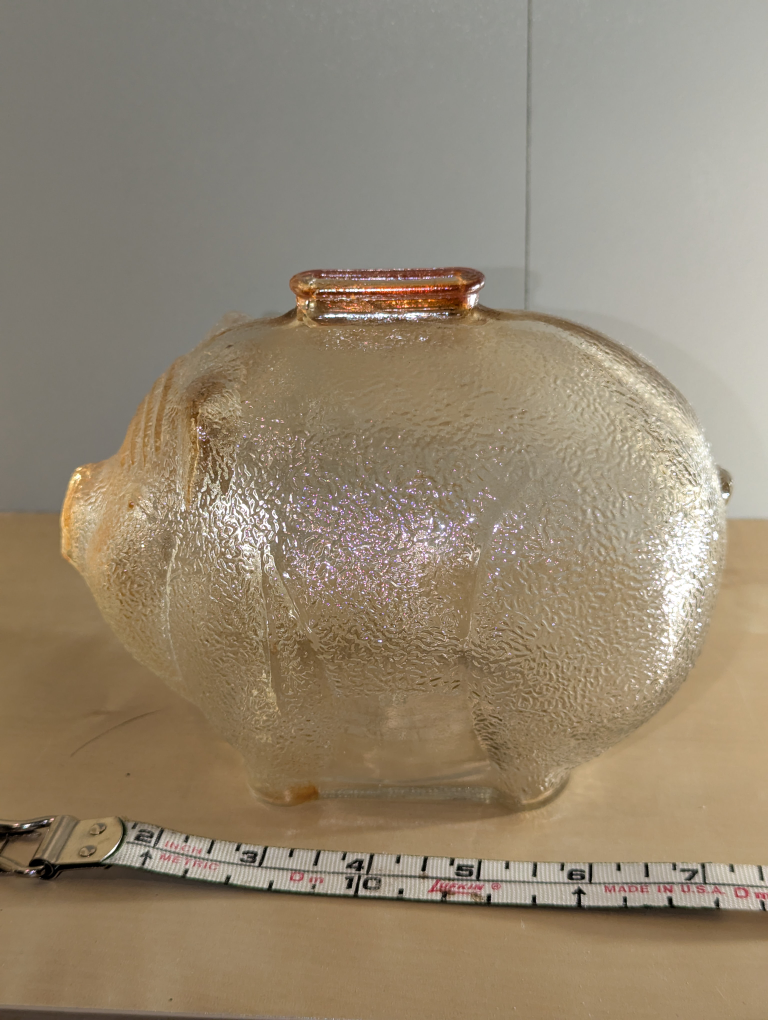 Vintage Iridescent Anchor Hawking Glass Piggy Bank - photo 3