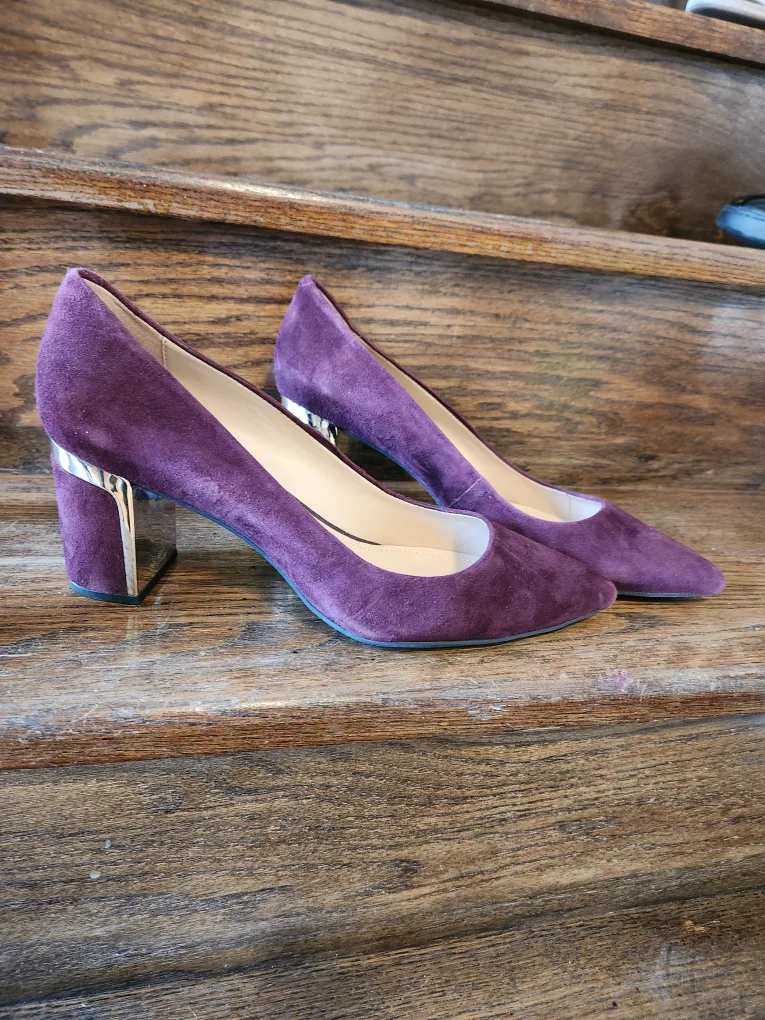 DKNY Suede Heels - Size 10 thumbnail