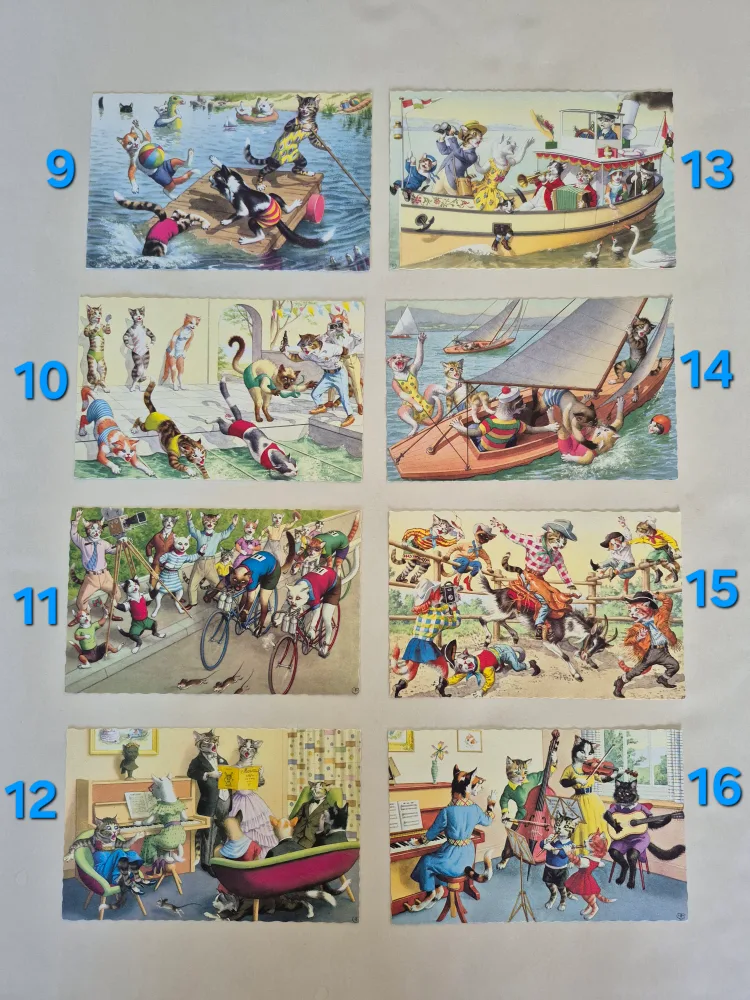 Vintage Cat Postcards from the 1940s-1950s (Alfred Mainzer) image indicator(2)