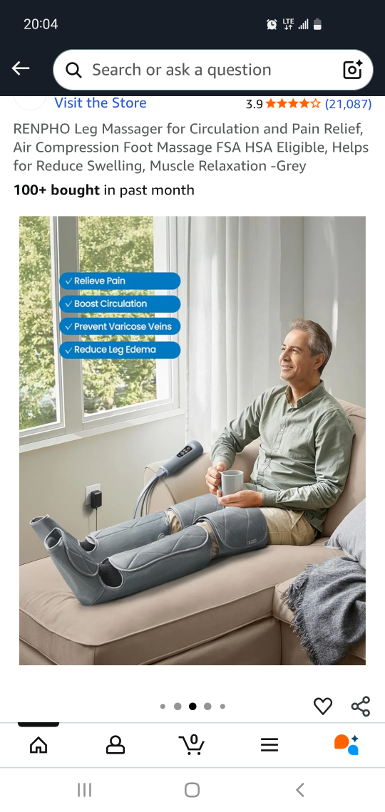 RENPHO Leg Massager - Air Compression for Circulation - photo 3