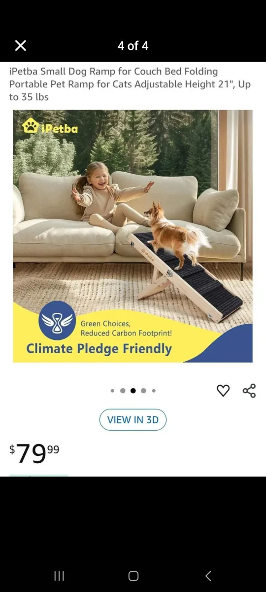 iPetba Small Dog Ramp - Adjustable Height, Portable image indicator(4)