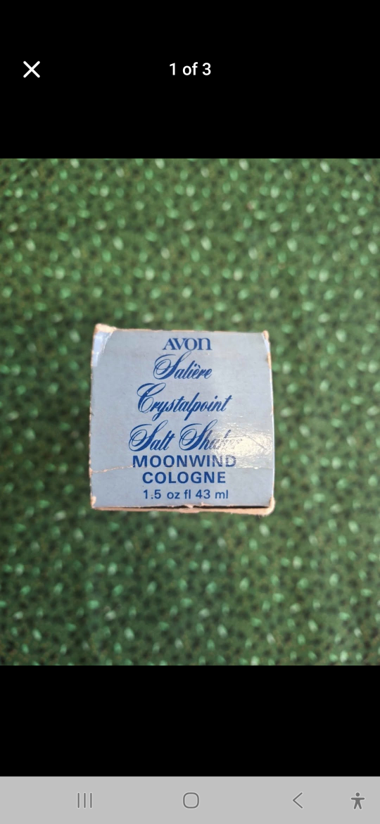 Avon Saliere Crystalpoint Salt Shaker Moonwind Cologne