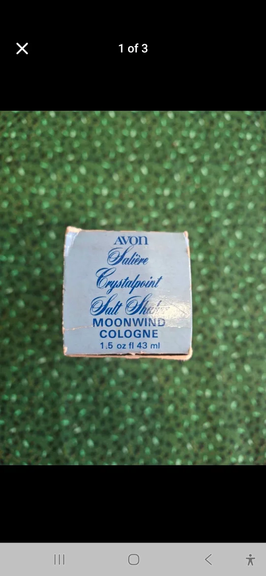 Avon Saliere Crystalpoint Salt Shaker Moonwind Cologne thumbnail