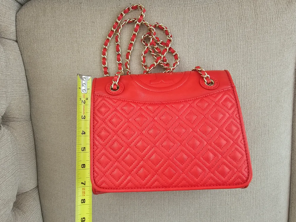 Authentic Tory Burch Red Leather Crossbody Bag image indicator(8)
