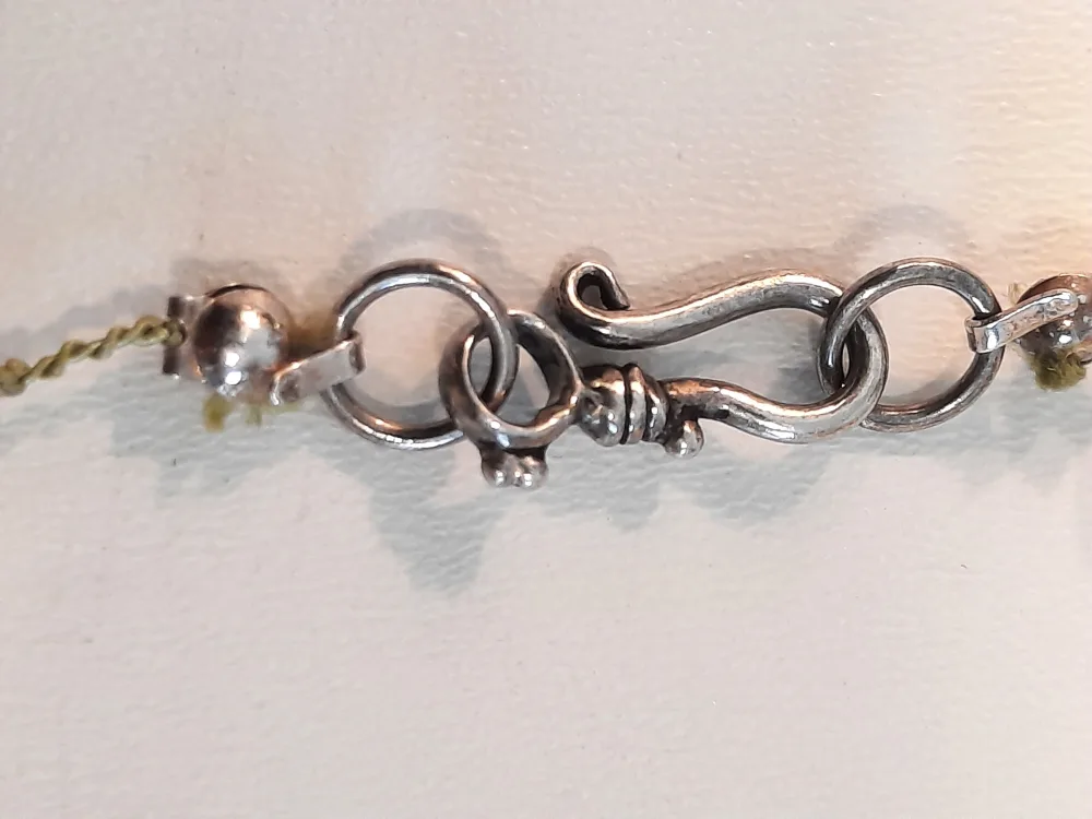 Golden Pearl Necklace & Sterling Silver (.925) Earrings Set image indicator(6)