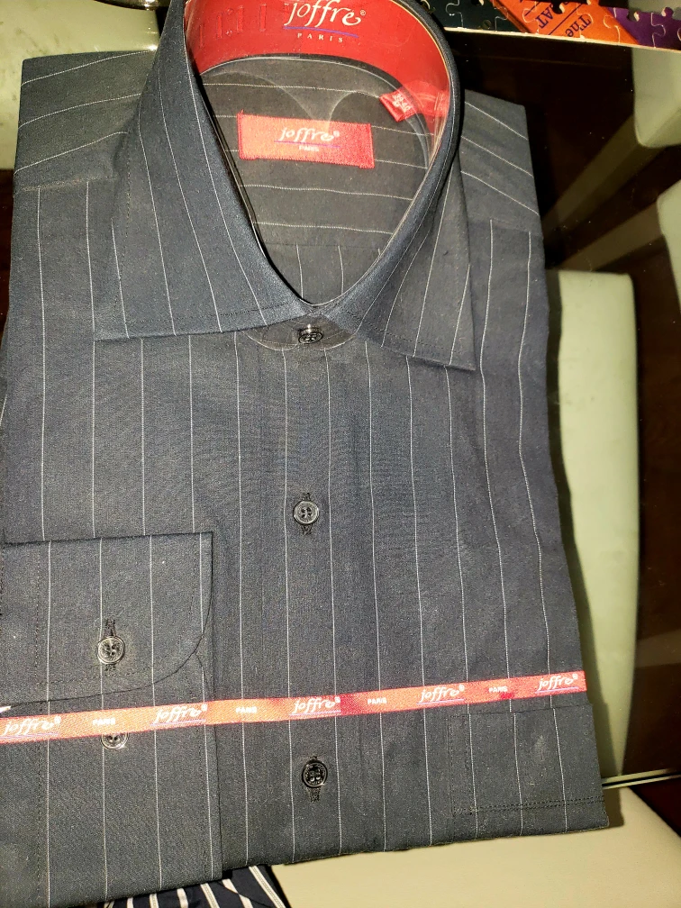 Joffre Paris Men's Striped Dress Shirt - Size medium