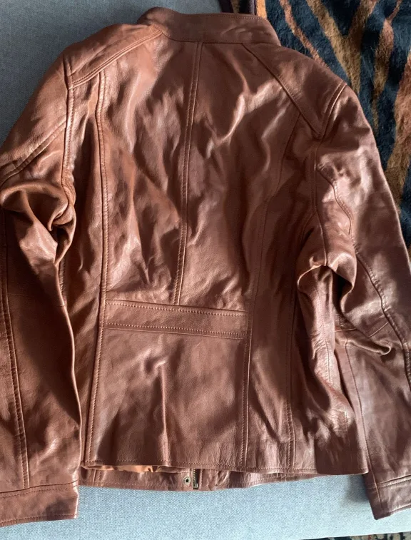 HIDES Brown Leather Jacket image indicator(4)