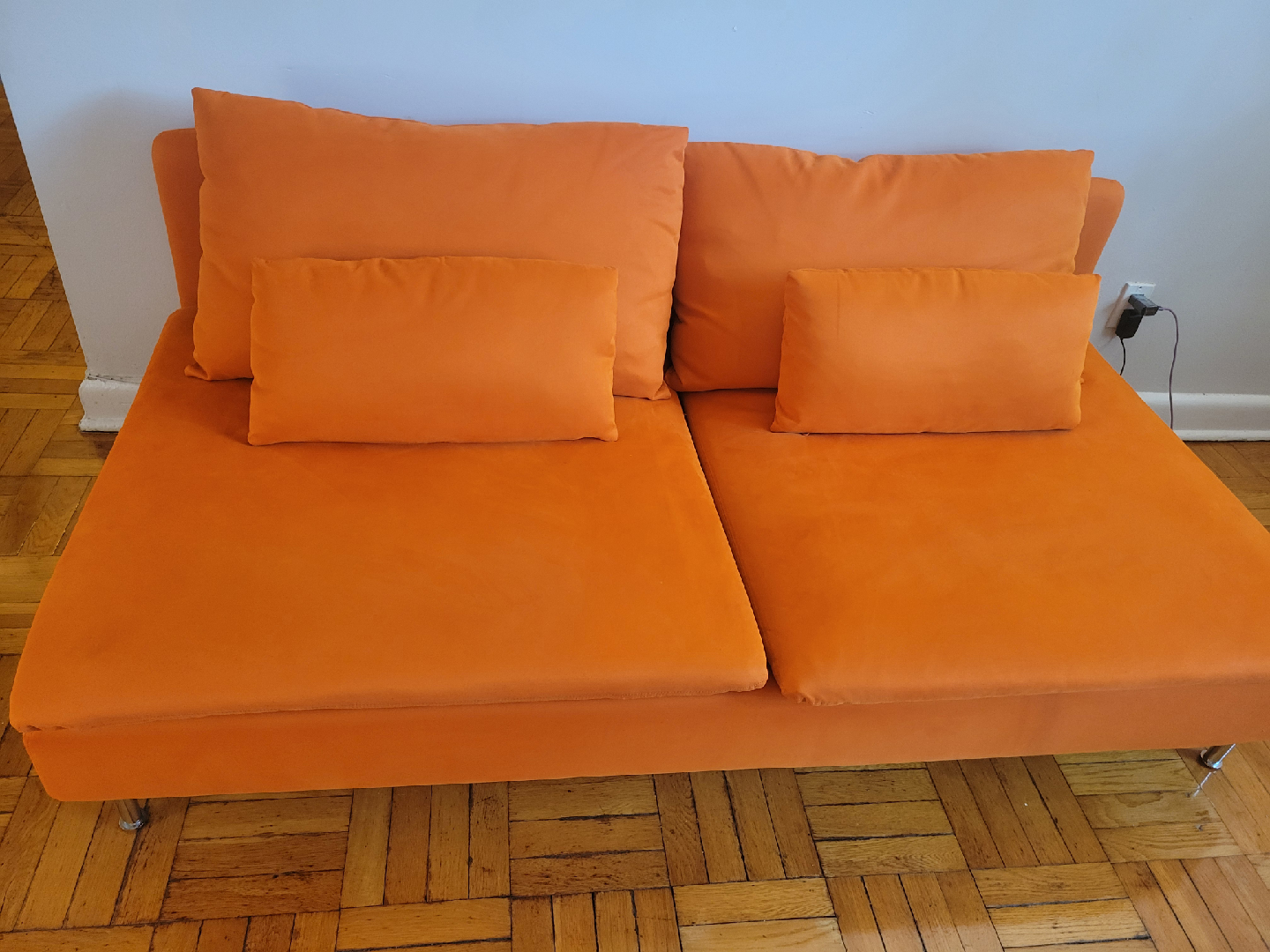 Ikea Soderhamn orange couch