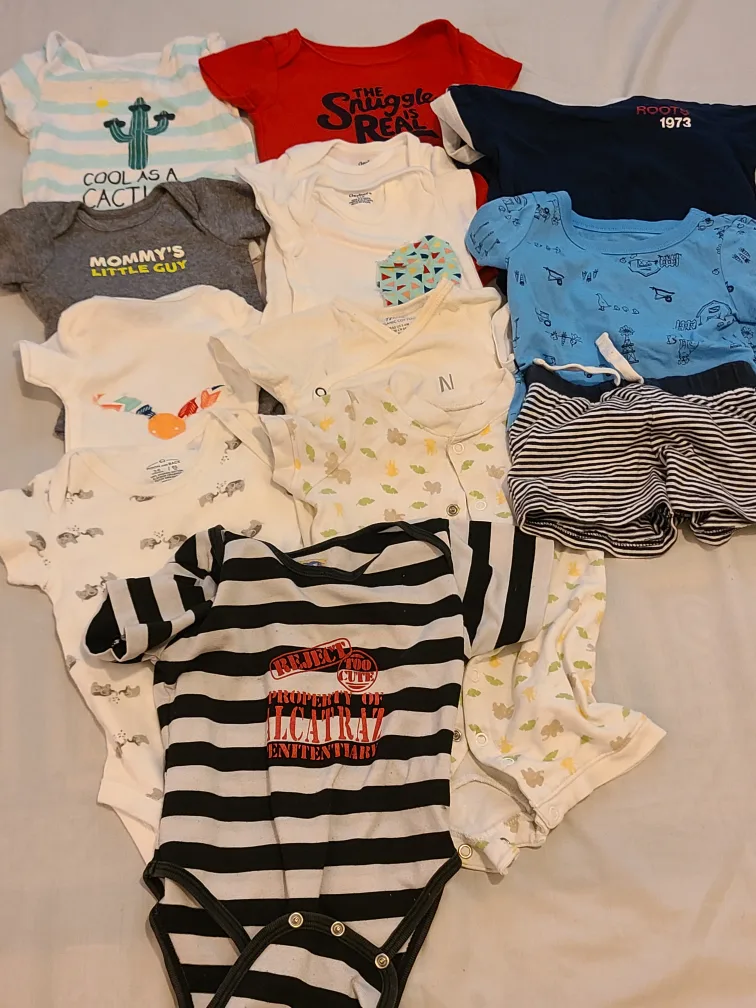 Baby Boy Summer Clothes Bundle - 3 and 3-6 months thumbnail