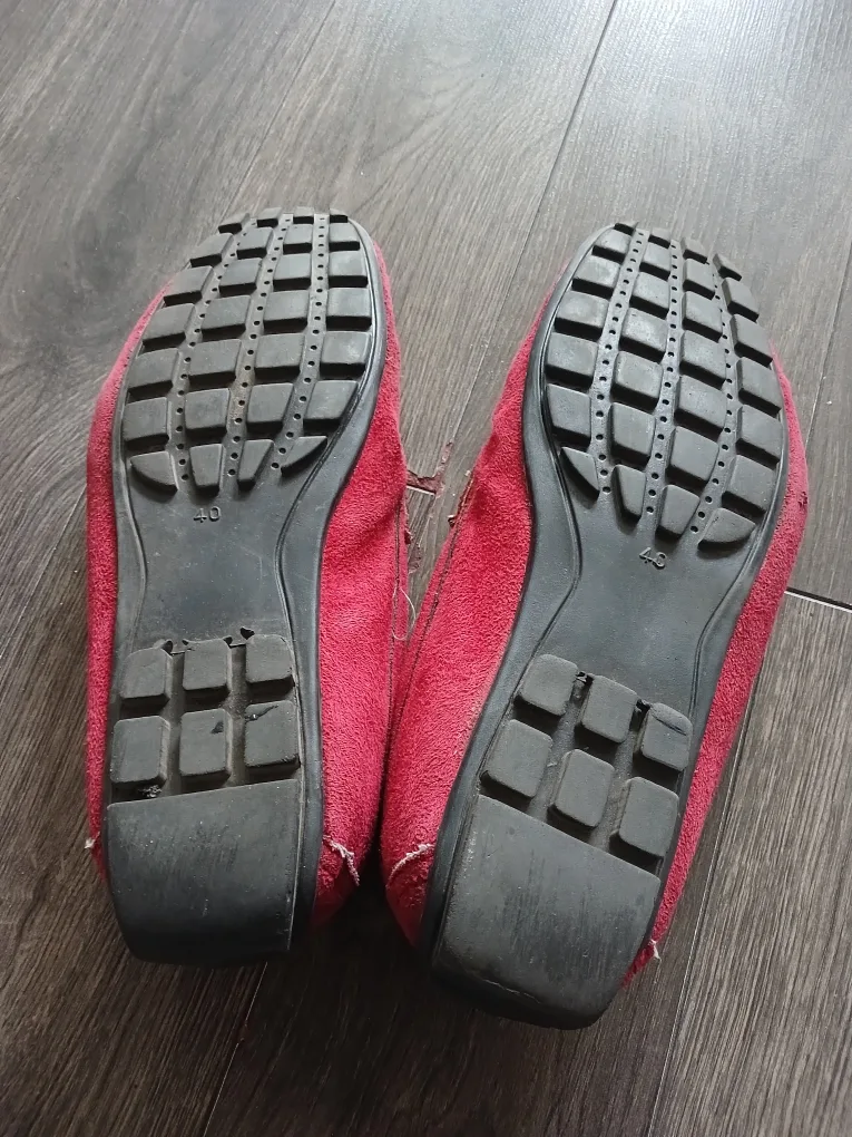 Red Suede Loafers - Size 40 image indicator(2)