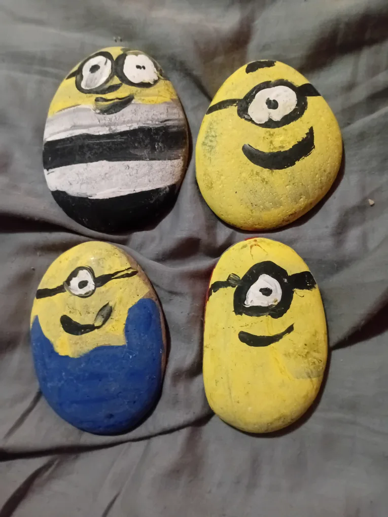Minion Painted Rocks - Set of 4 thumbnail