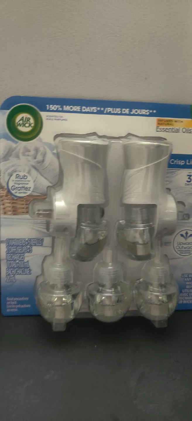 Air Wick Crisp Linen Scented Oil Warmer + Refills thumbnail