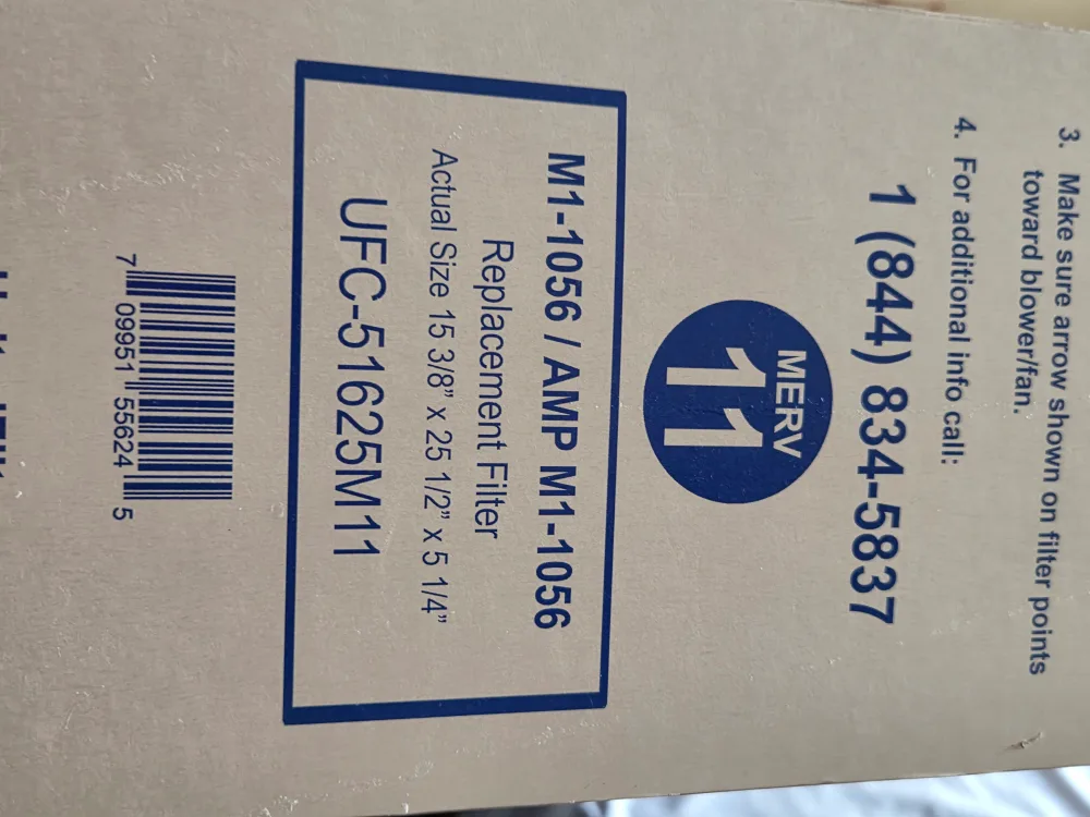 MERV 11 Replacement Filter 16" x 25" x 5" image indicator(3)