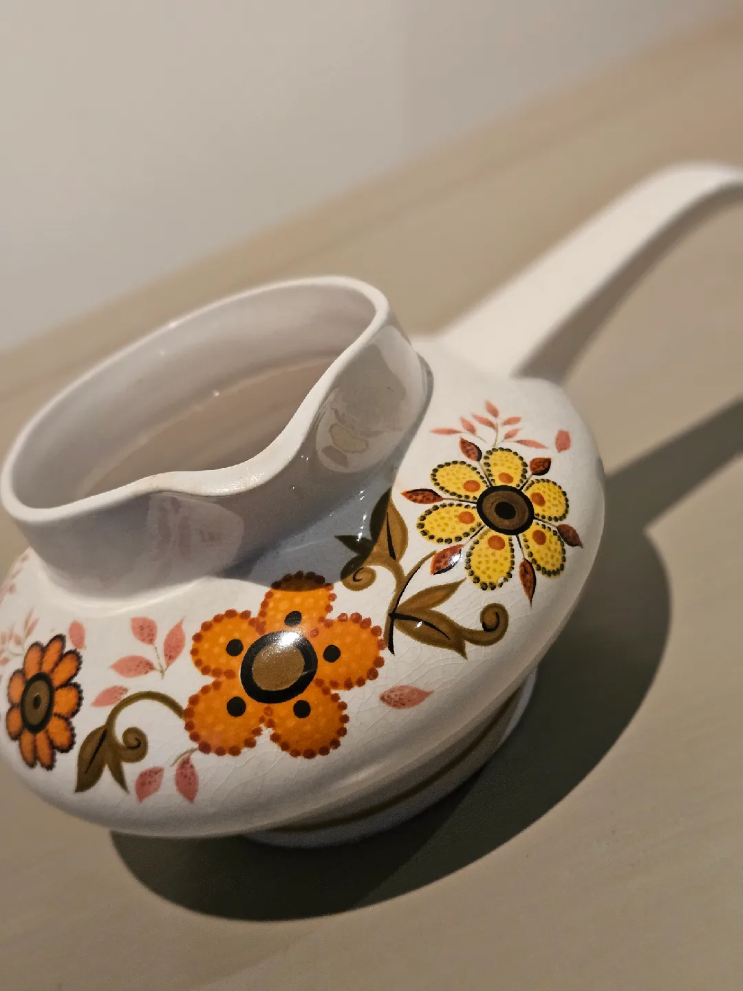 Ridgway Ironstone Harvest Gold gravy boat thumbnail