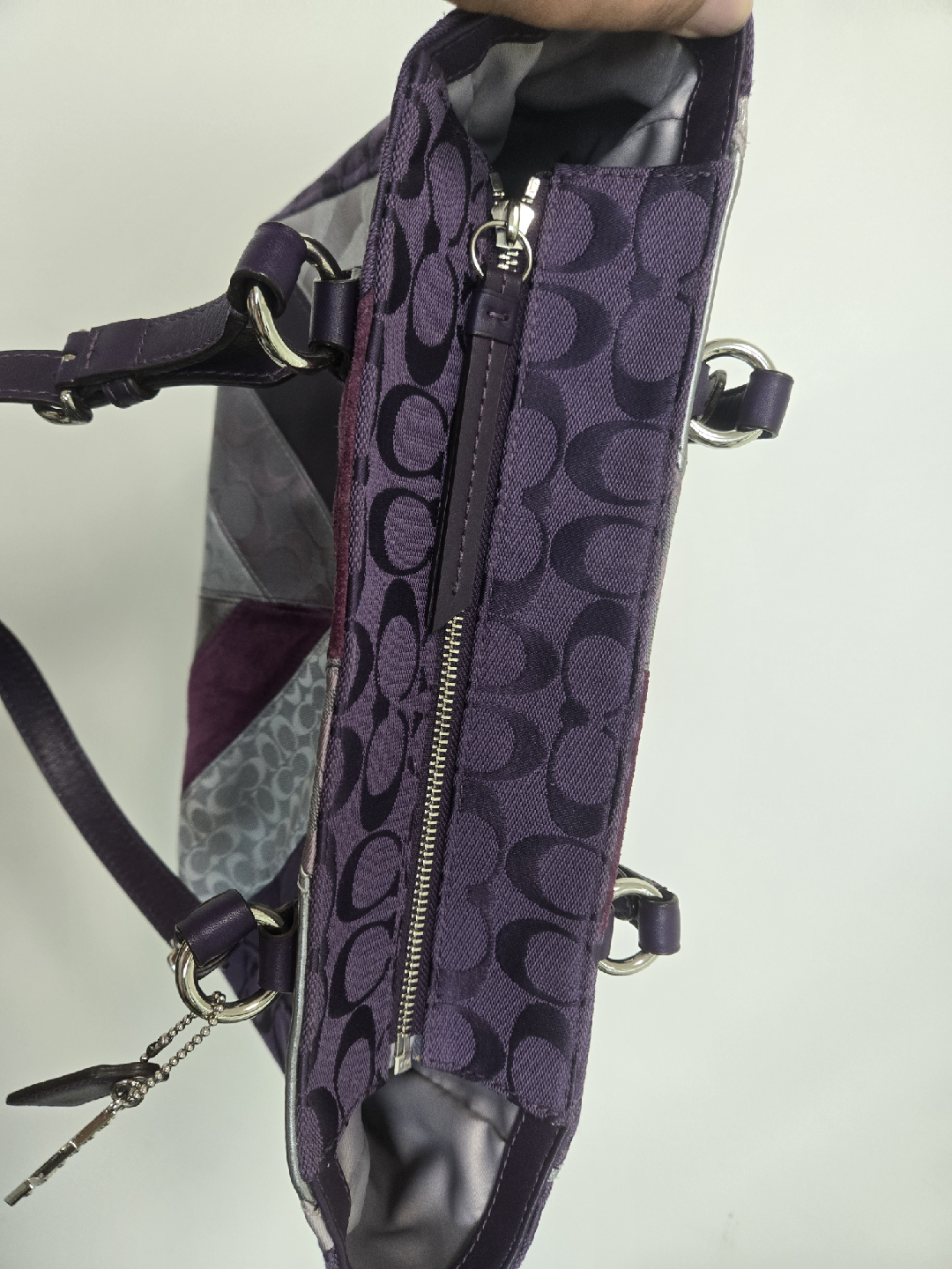 Coach Purple Patchwork Tote Bag - photo 3