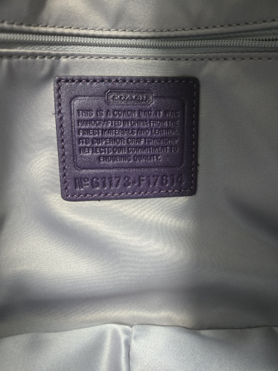 Coach Purple Patchwork Tote Bag - photo 5