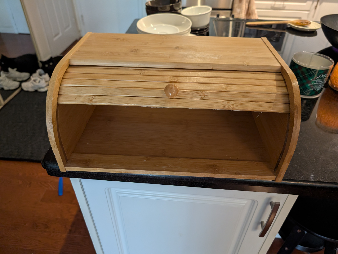 Bamboo Bread Box and plates