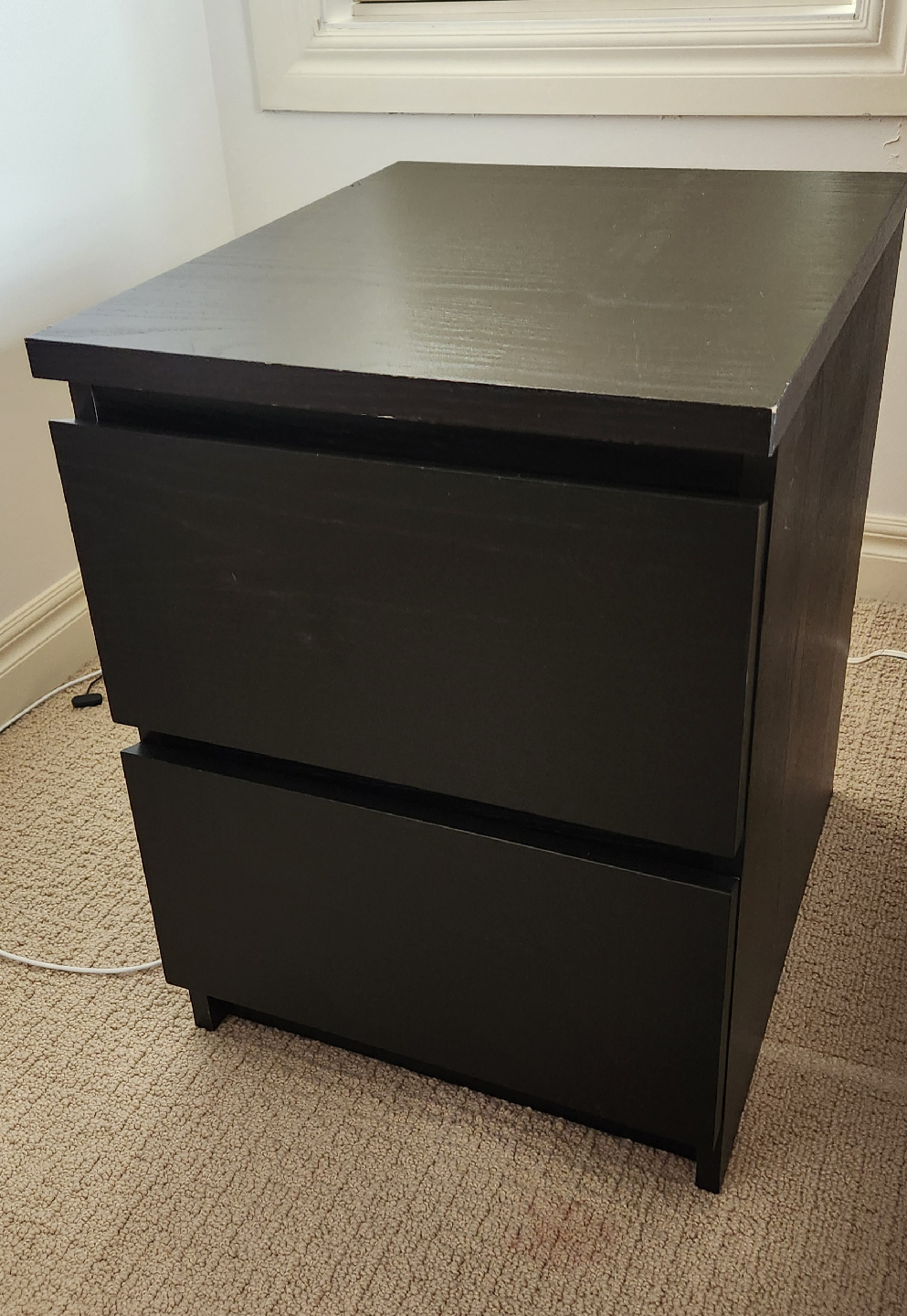 IKEA Black-Brown MALM Nightstands