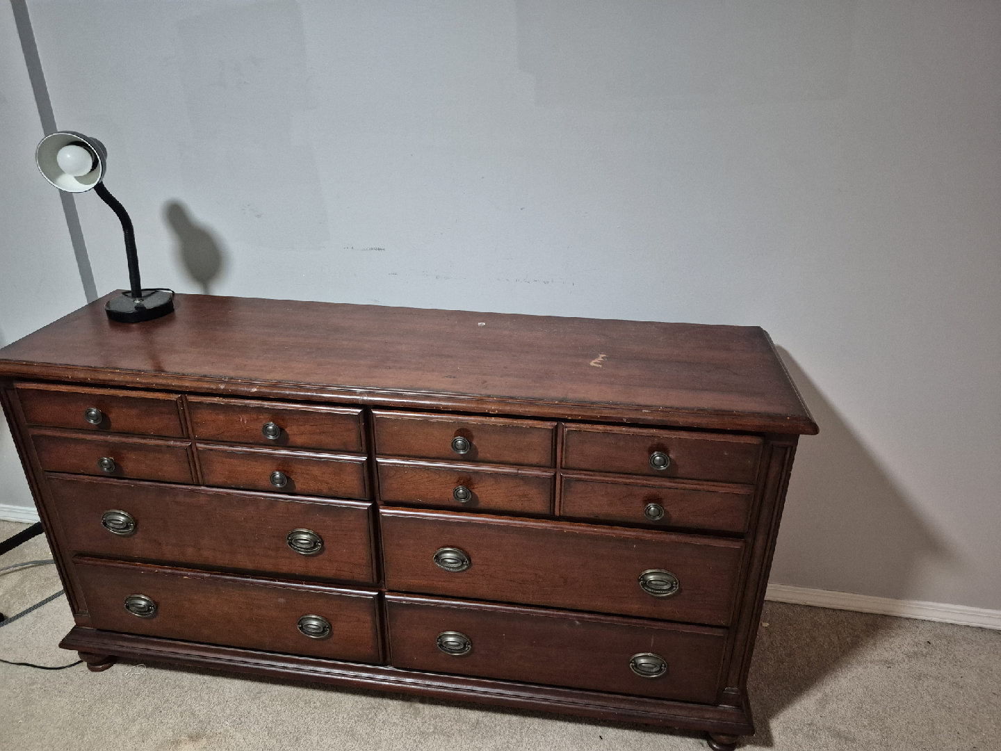 Rustic Wood Bed Frame & Dresser Set