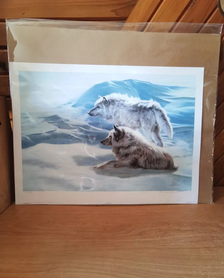 Maurade Baynton "Wolves" Signed Art thumbnail