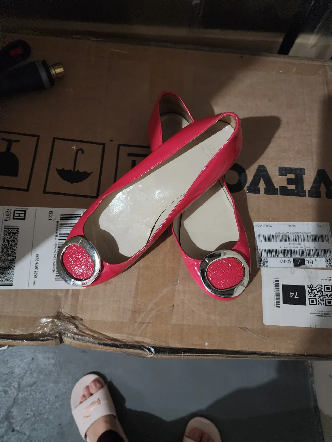 Pink Ballet Flats with Silver Buckle image indicator(2)