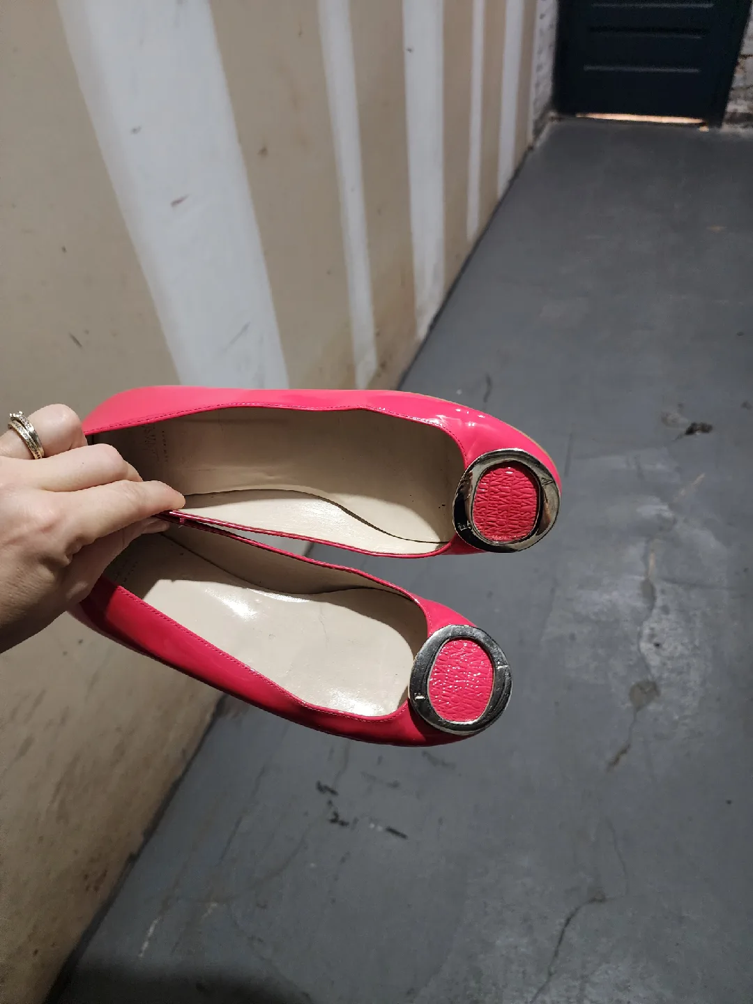 Pink Ballet Flats with Silver Buckle image indicator(4)