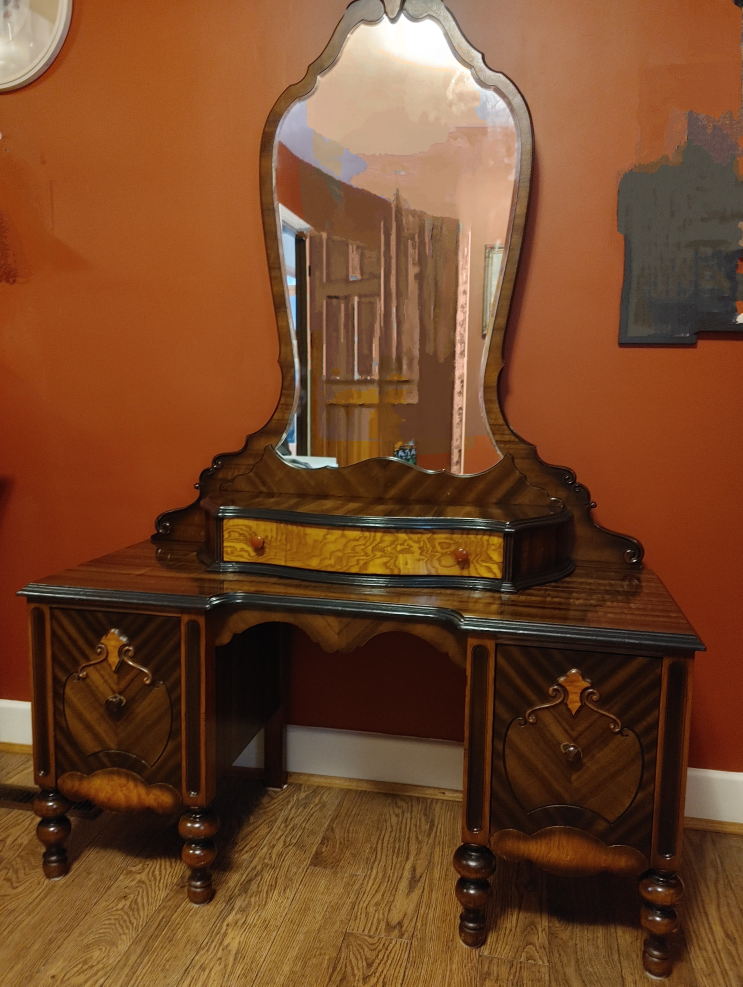 Antique Vanity with Mirror
