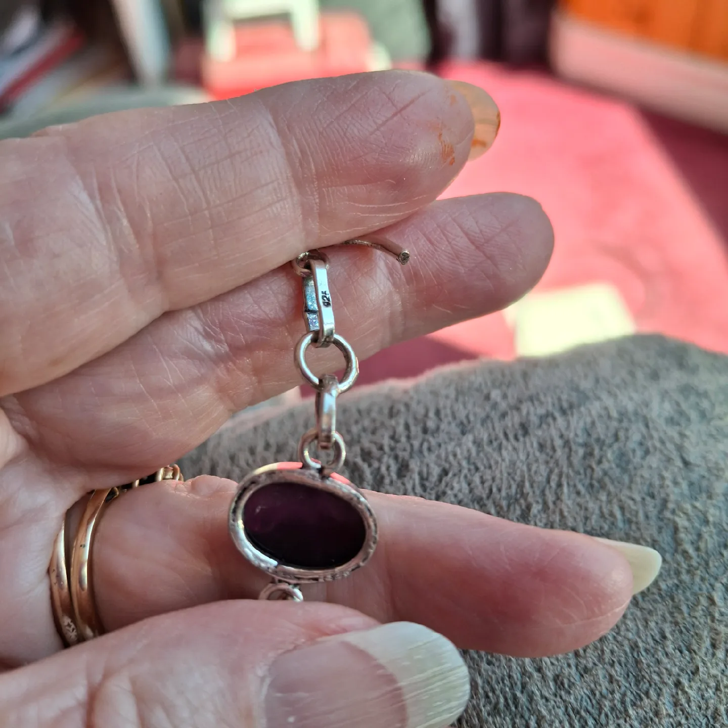 Amethyst & Silver Bracelet image indicator(4)