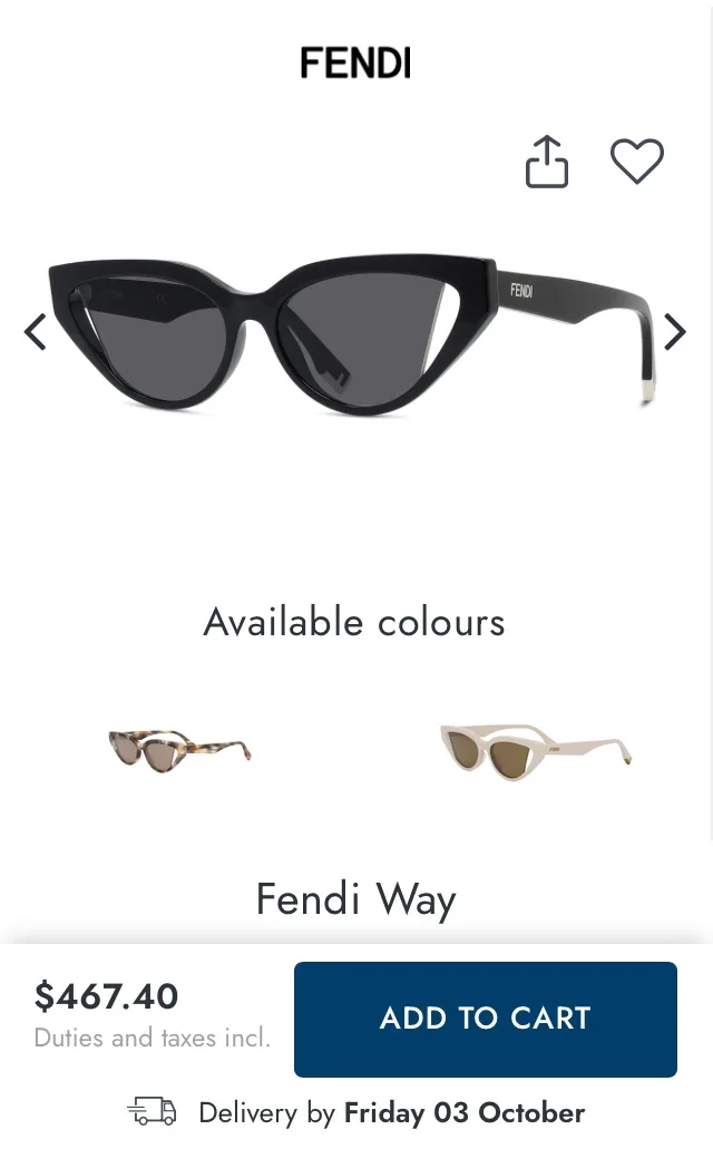 Fendi Sunglasses - Black image indicator(6)