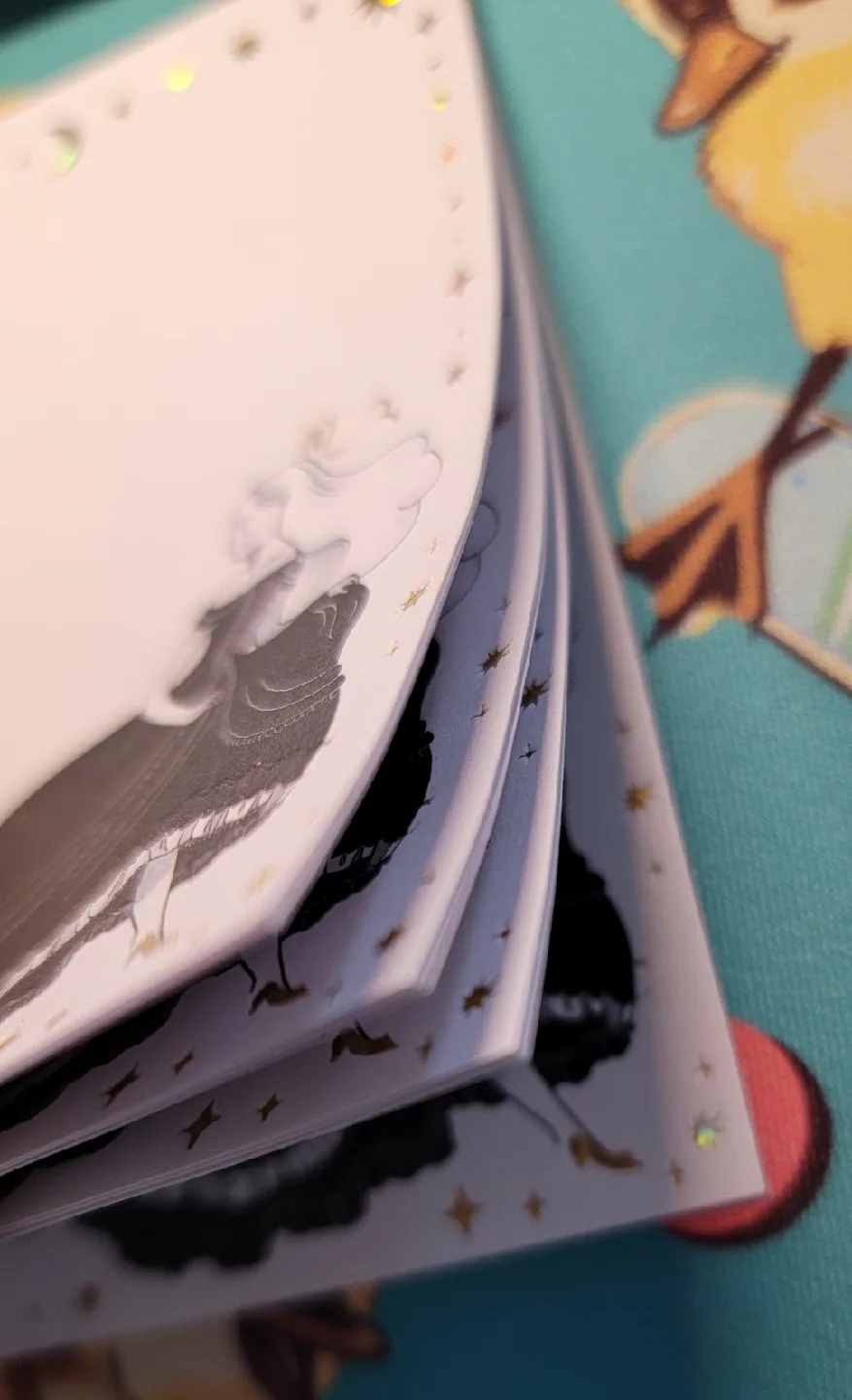 🥕 Peony Illustrations memo pad with golden iridescent shine image indicator(3)