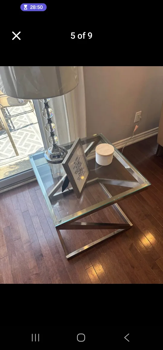 Ashley Glass Top Coffee & End Table Set image indicator(4)