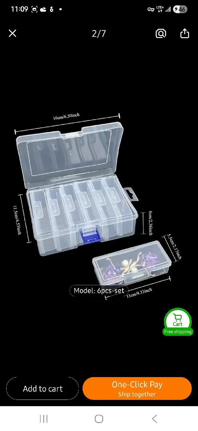 NEW 7pcs-set Clear Plastic Organizer Box 💎 image indicator(2)