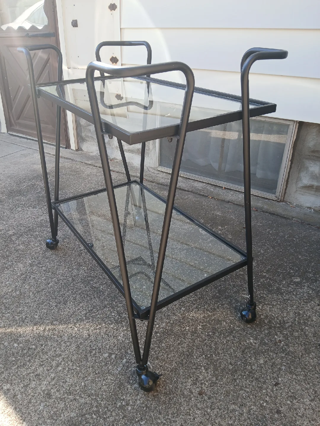 Black Metal & Glass Bar Cart image indicator(2)