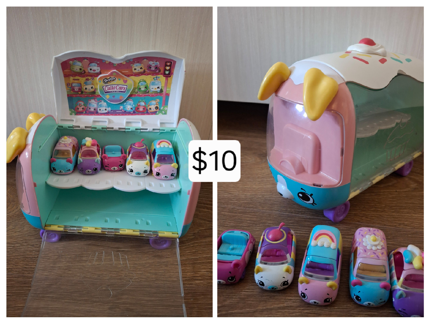 Shopkins Cutie Cars Carry Case + 5 Cars