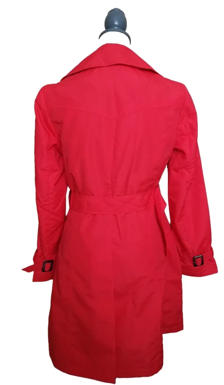 New Marks and Spancer Red Trench Coat - size 8 image indicator(2)