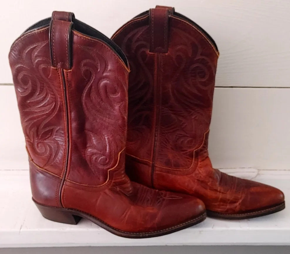 Brown Leather Cowboy Boots image indicator(2)