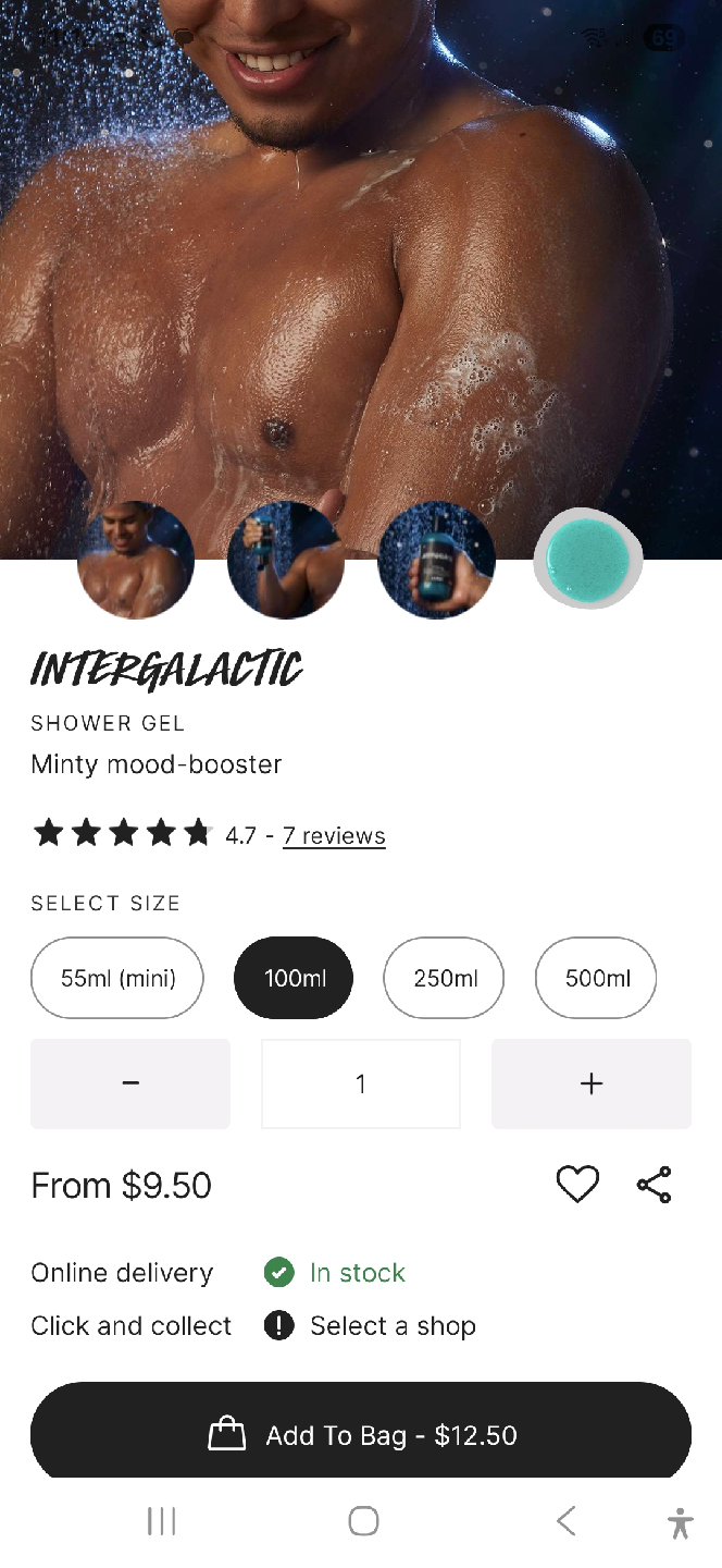 Lush Intergalactic Shower Gel 100ml