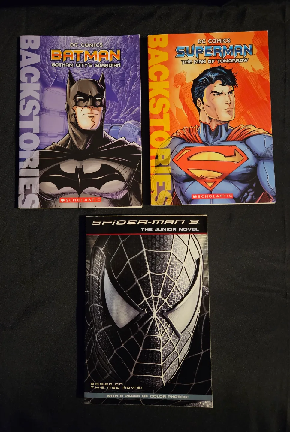 Batman, Superman, Spider-Man Junior Novel Book Lot thumbnail