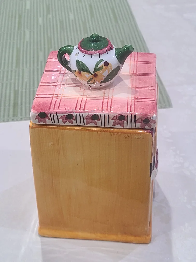 Country Kitchen Ceramic Tea Canister image indicator(2)