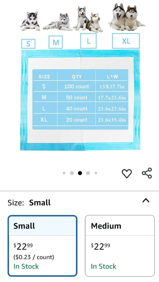 Small Training Pads 100pcs image indicator(7)