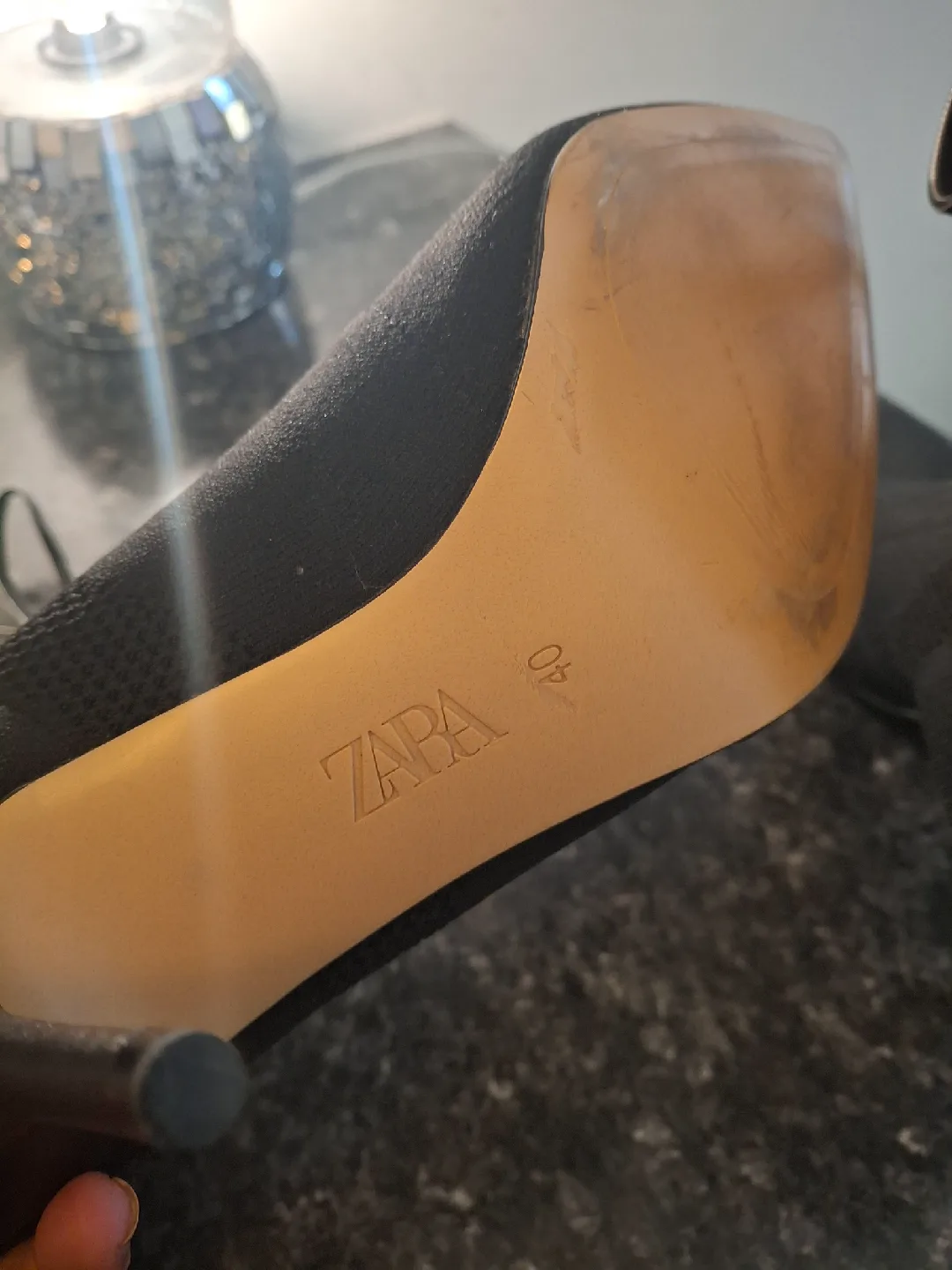 Zara Black Heeled Booties - Size 40 image indicator(2)