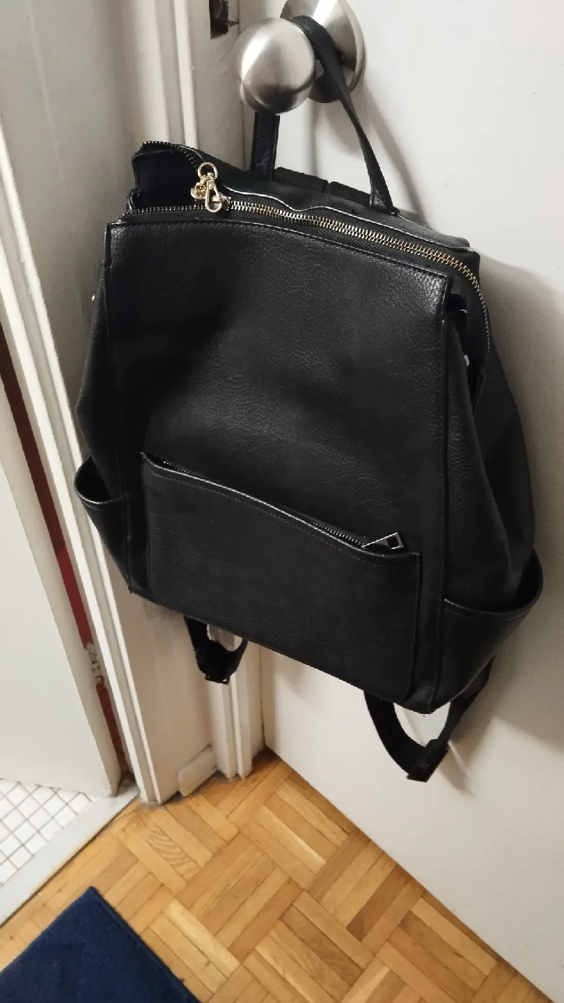 Little Burgundy Black Backpack thumbnail