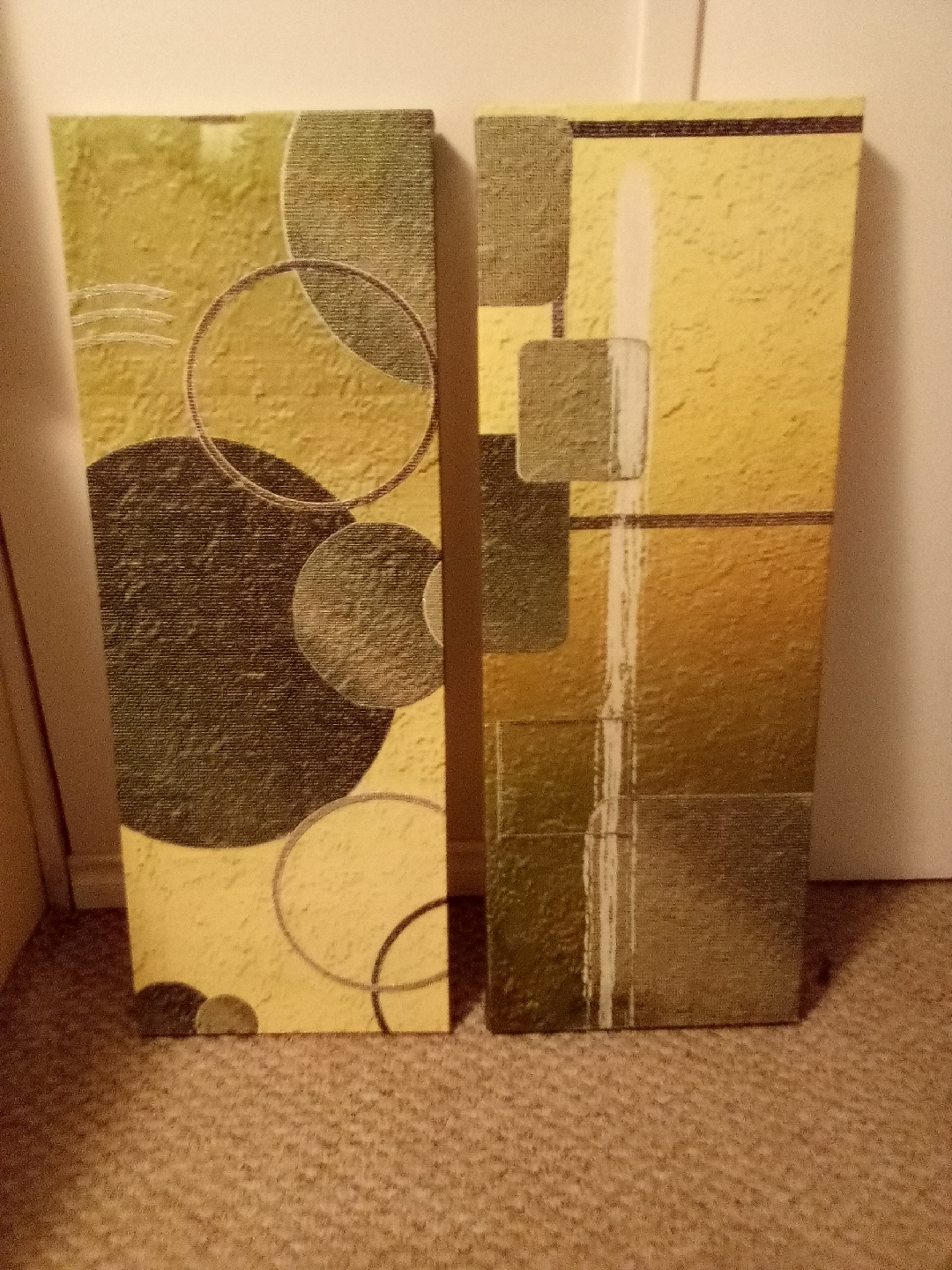 Set of 2 Abstract Wall Art Canvases - photo 2