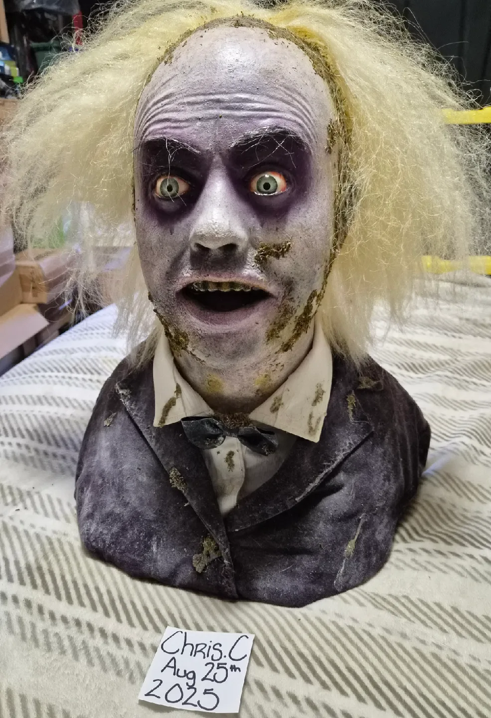 Beetlejuice 1:1 like size Latex foam filled bust thumbnail