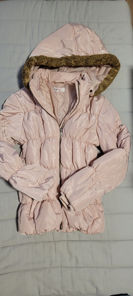 H&M Pink Puffer Jacket - Size 11-12Y